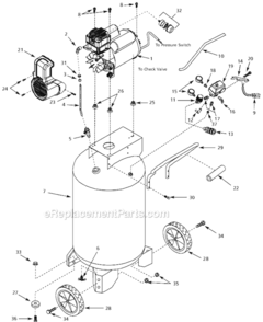 Page A Diagram and Parts List for WL611800  Campbell Hausfeld Compressor